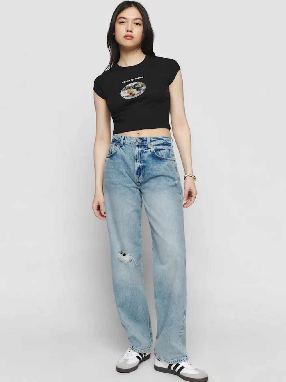 Reformation Muse Tee Earth Lover Black S - Picture 4 of 11